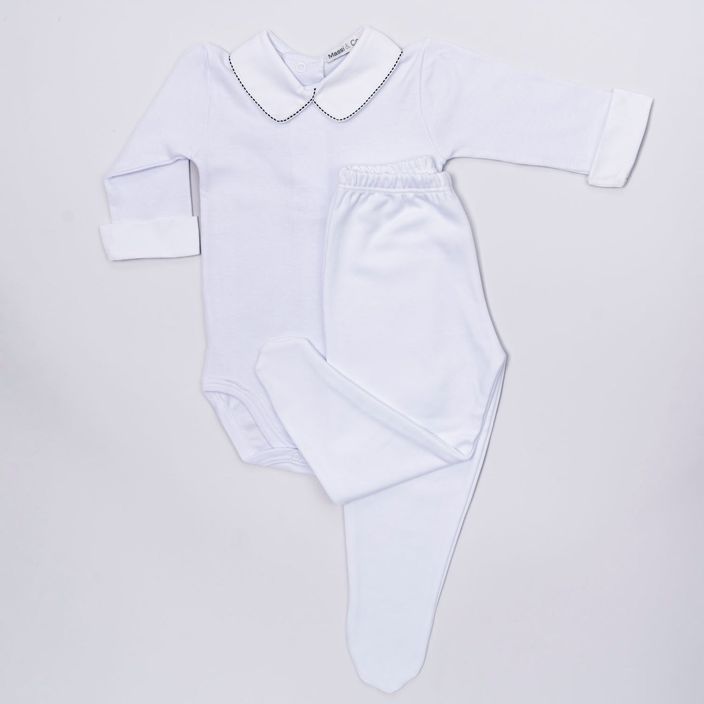 Stitched Trim Bodysuit Set