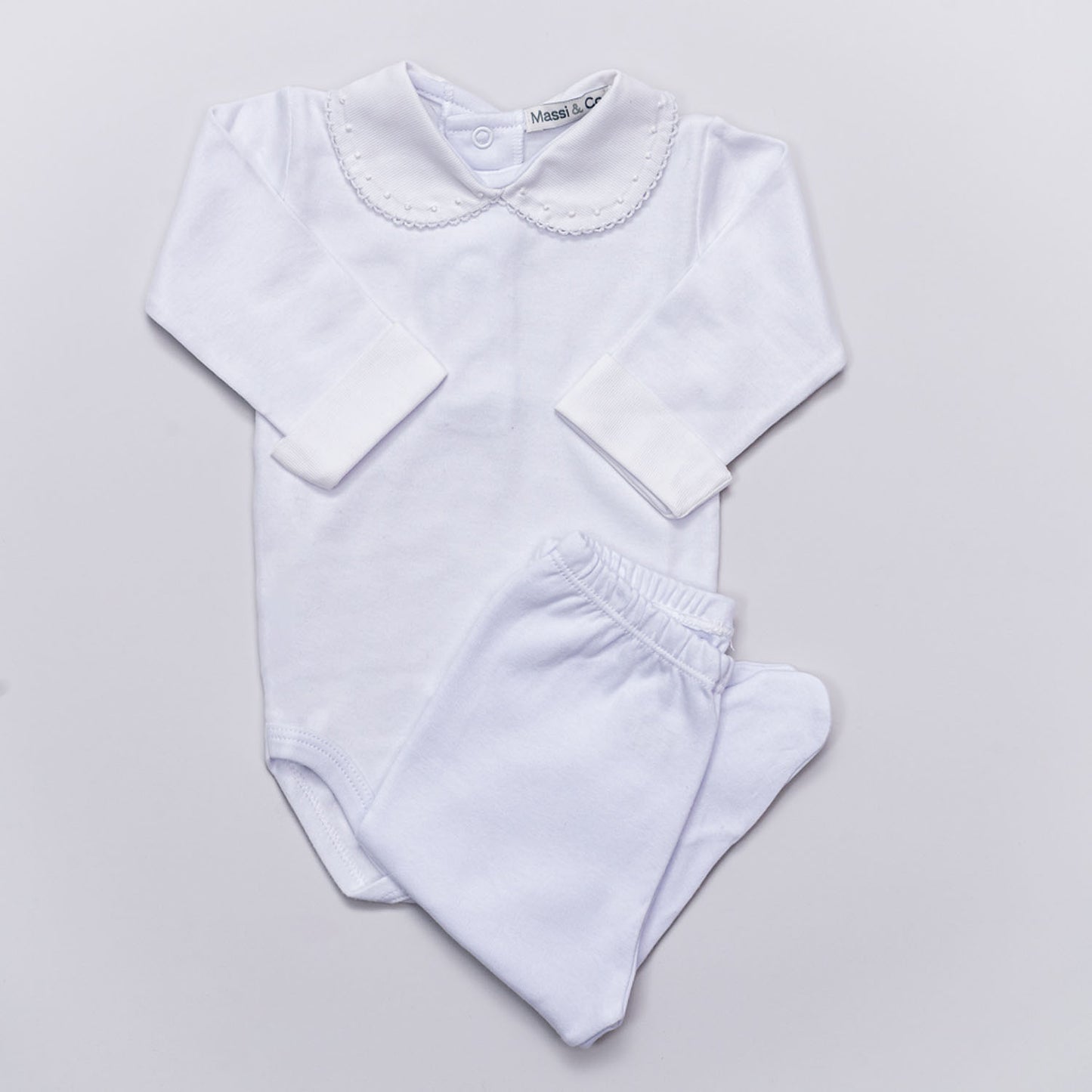 White Dots Bodysuit Set