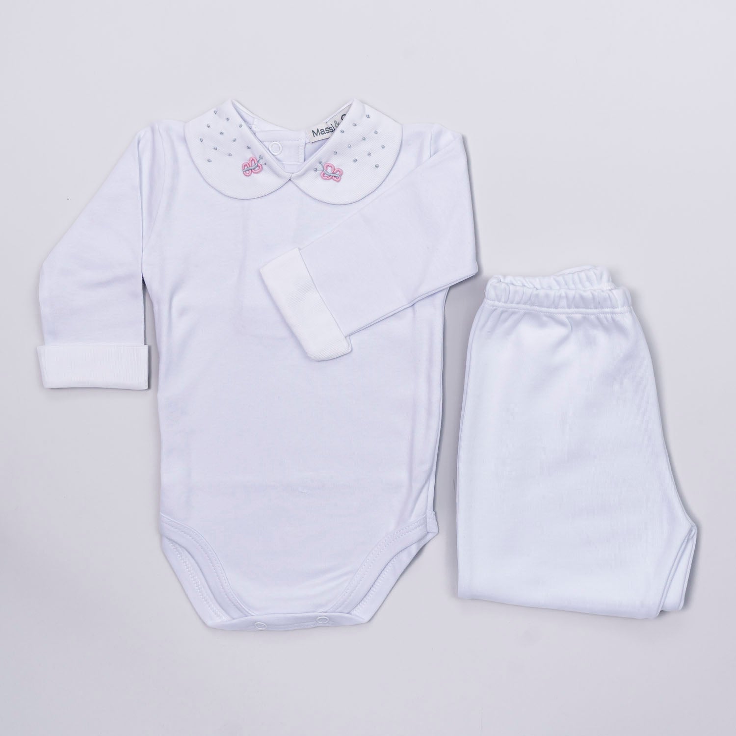 Pink Butterfly Bodysuit Set