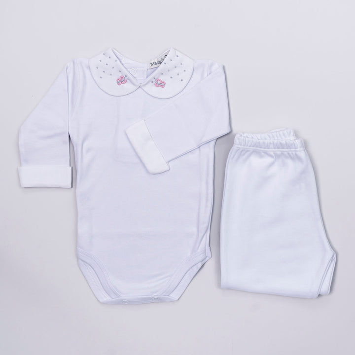 Pink Butterfly Bodysuit Set