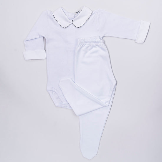 Stitched Trim Bodysuit Set