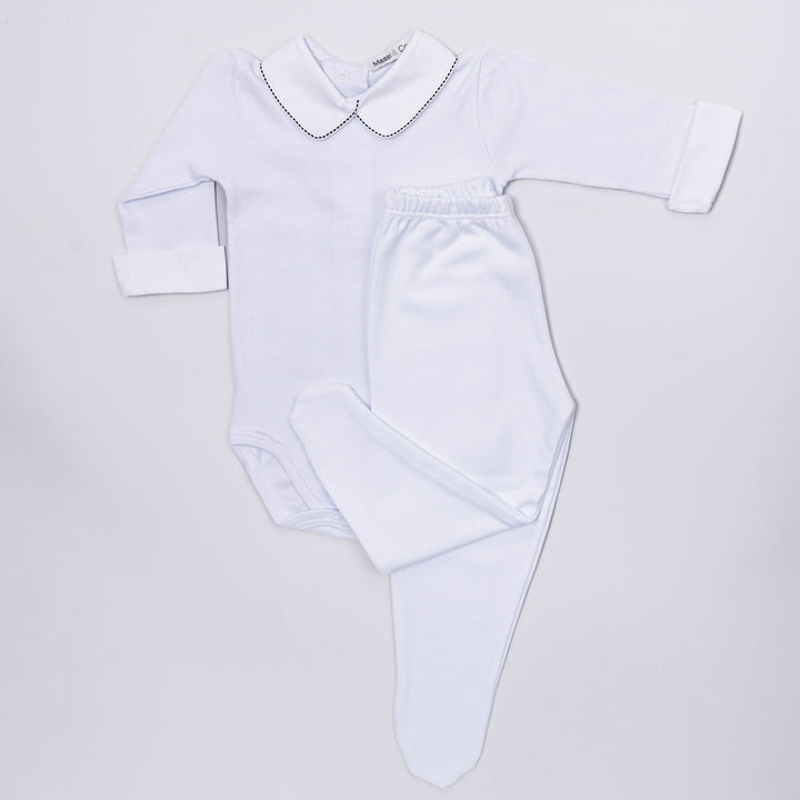 Stitched Trim Bodysuit Set