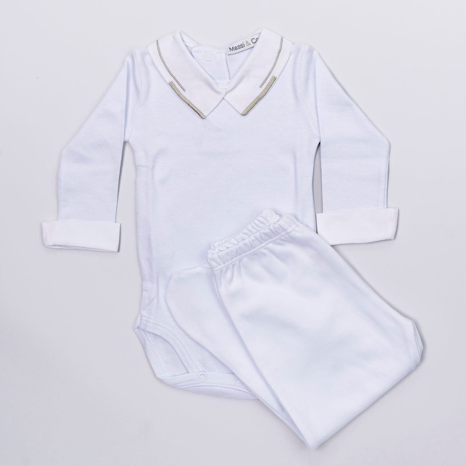 Green Stripe Bodysuit Set