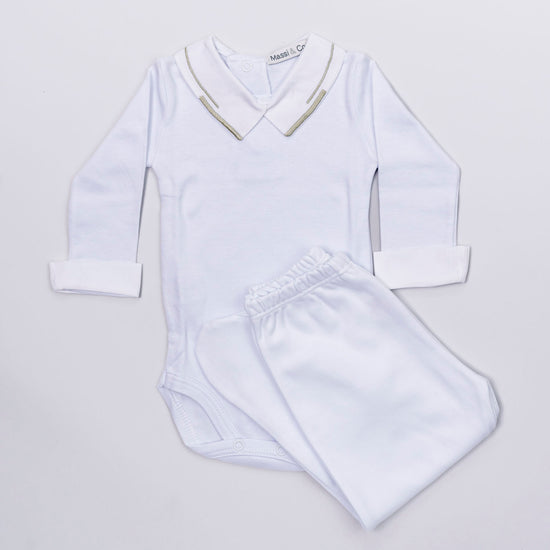 Green Stripe Bodysuit Set