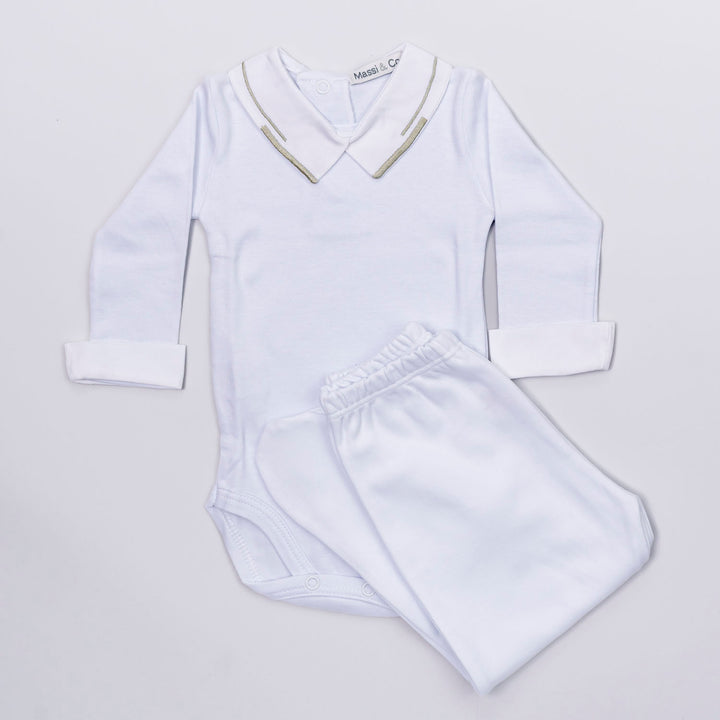 Green Stripe Bodysuit Set