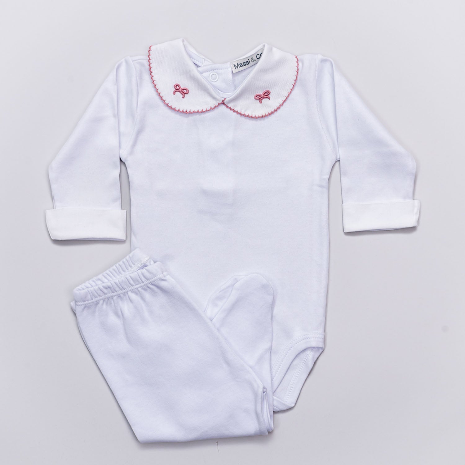 Pink Bow Bodysuit Set