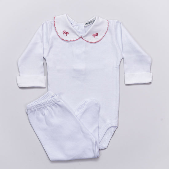 Pink Bow Bodysuit Set