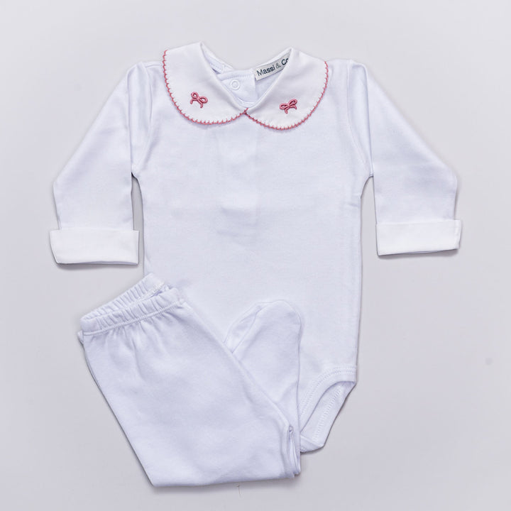 Pink Bow Bodysuit Set