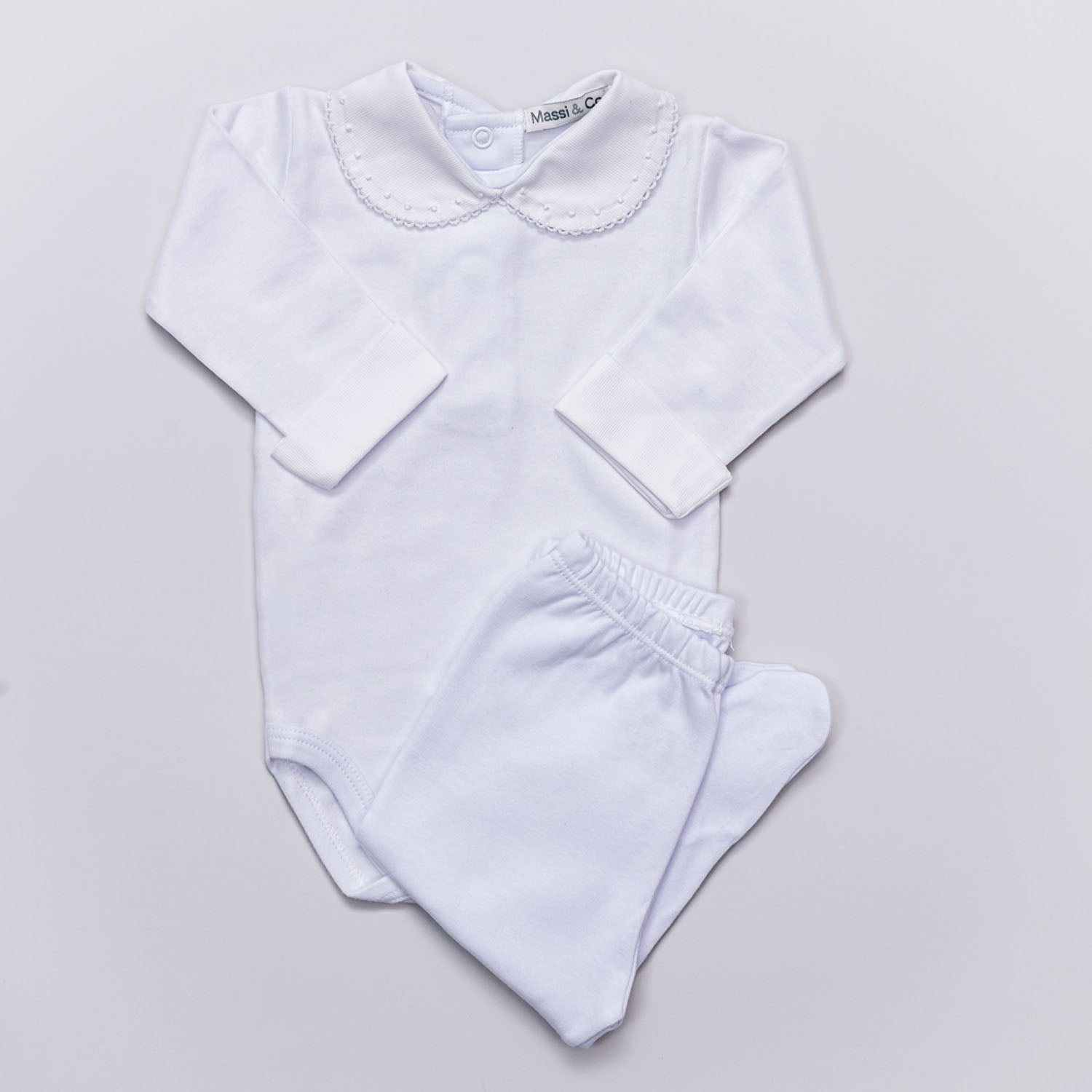 White Dots Bodysuit Set