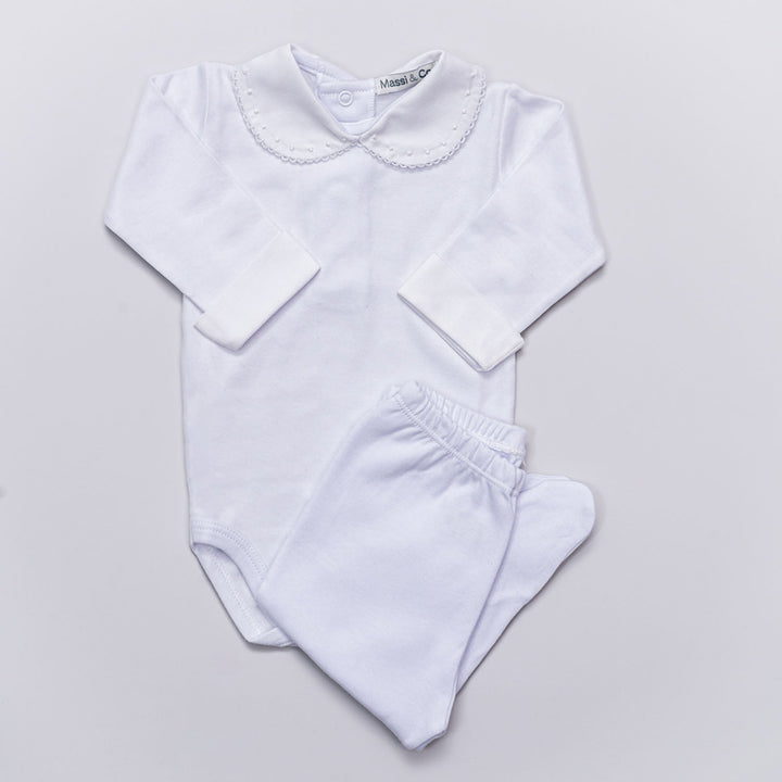 White Dots Bodysuit Set